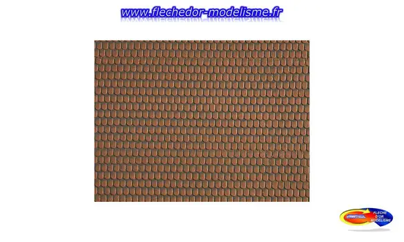 Plaque de tuiles plates rouges NOCH