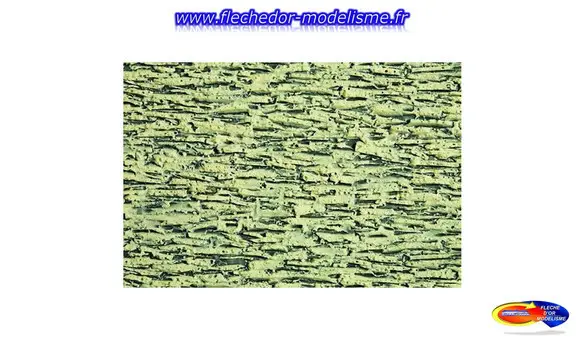 Plaque décoration pierres gris/vert NOCH