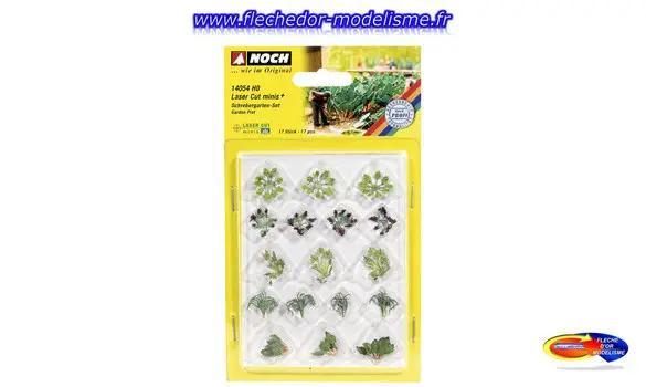 17 touffes de fleurs de jardin NOCH