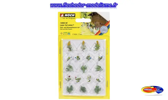 17 touffes de fleurs des champs NOCH