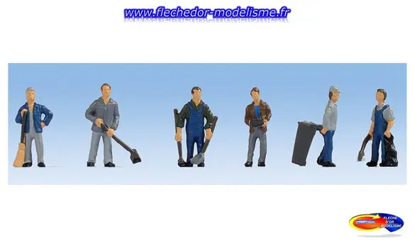 6 personnages entretien bâtiment NOCH