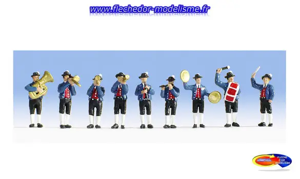 9 musiciens Bavarois & instruments NOCH