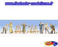 6 paysans à la récolte des foins NOCH