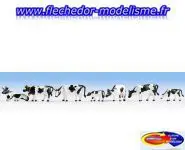 7 vaches blanches et noires NOCH