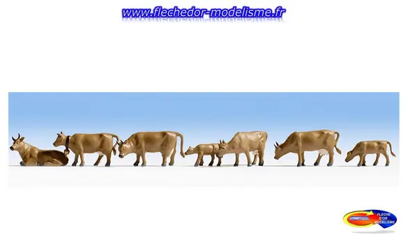 7 vaches brunes foncées NOCH