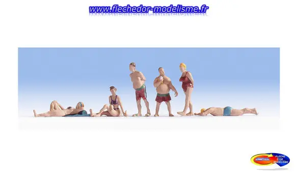 6 baigneurs sur la plage NOCH