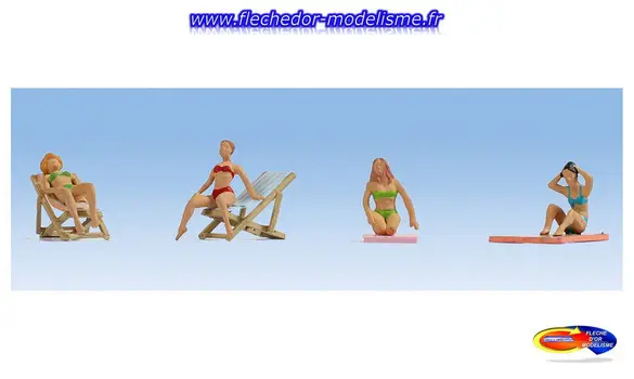 4 femmes prenant le bain de soleil NOCH