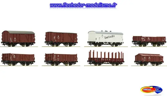 Coffret 8 wagons Ep.III DR ROCO