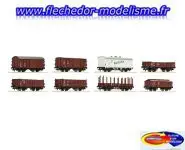 Coffret 8 wagons Ep.III DR ROCO
