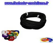 Fil flexible 0.5mm, 2A, 10m noir ESU