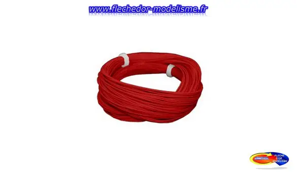 Fil flexible 0.5mm, 2A, 10m rouge ESU