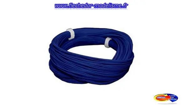 Fil flexible 0.5mm, 2A, 10m bleu f. ESU