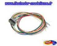 Câble plat 8 fils NEM 652, DCC, 30cm ESU