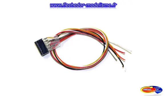Câble plat 6 fils NEM 651, DCC, 30cm ESU