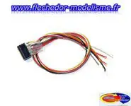 Câble plat 6 fils NEM 651, DCC, 30cm ESU