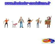 5 musiciens jouant de la musique FALLER