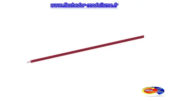 Bobine de 10m de fil rouge 0,7mm² ROCO