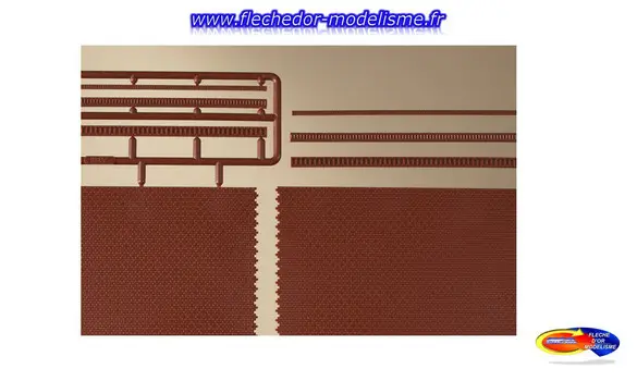 2 plaques mur en brique rouge AUHAGEN