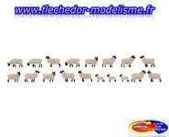 18 moutons à tête noire FALLER