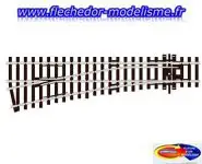 Aiguillage gauche 12° code 100 PECO