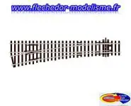 Aiguillage gauche 12° code 100 PECO