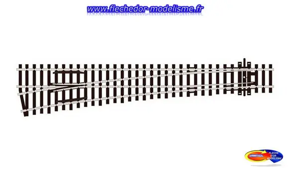 Aiguillage gauche 12° code 100 pol PECO