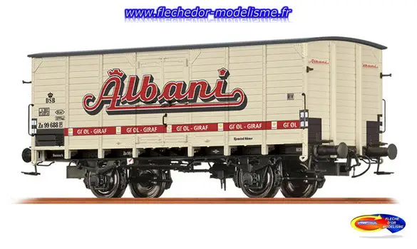 Wagon couvert ZB Albani DSB EpIII BRAWA