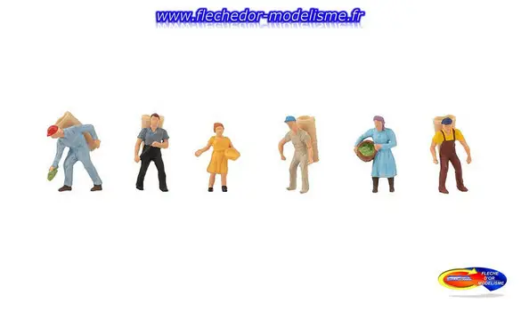 6 figurines pendant les vendanges FALLER