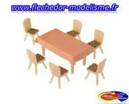 Boîte de 4 tables et 24 chaises FALLER