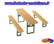 Boîte de 40 bancs et 20 tables FALLER