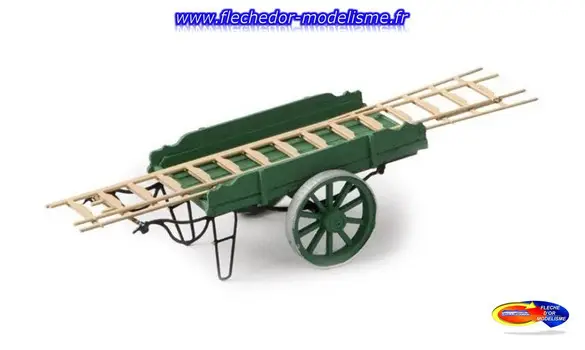 Charette verte avec échelles ARTITEC