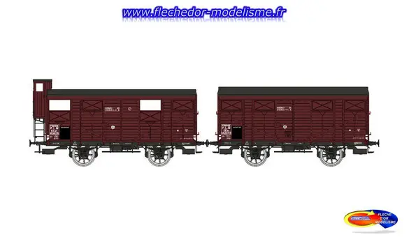 Set de 2 Wagons COUVERTS PLM Ep.II REE