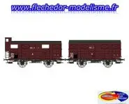 Set de 2 Wagons COUVERTS PLM Ep.II REE