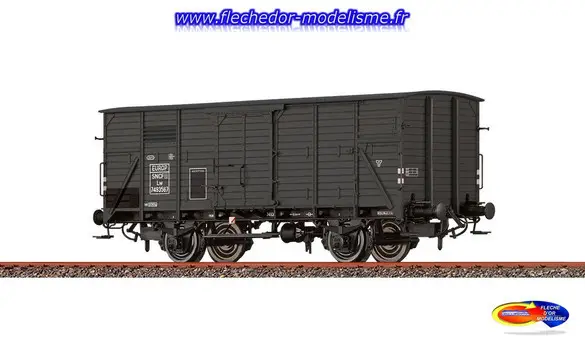Wagon couvert brun Ep.III SNCF BRAWA