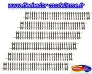 Rail droit de 239 mm (boîte de 6) PIKO