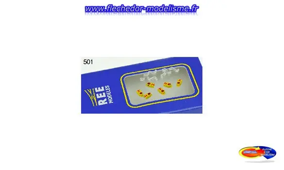 6 lanternes de fin de Convoi jaunes REE