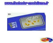 6 lanternes de fin de Convoi jaunes REE