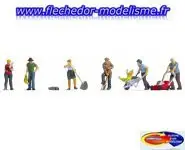 7 figurines & accessoires au jardin NOCH