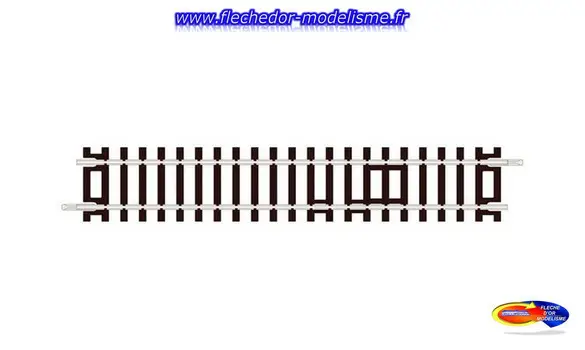 Rail droit rigide long. 168 mm PECO