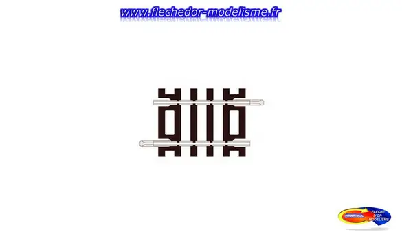 Rail droit court rigide long. 41 mm PECO