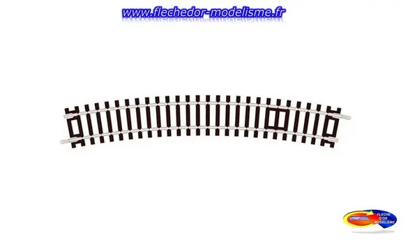Rail courbe R3 22,5° ; 16 au cercle PECO