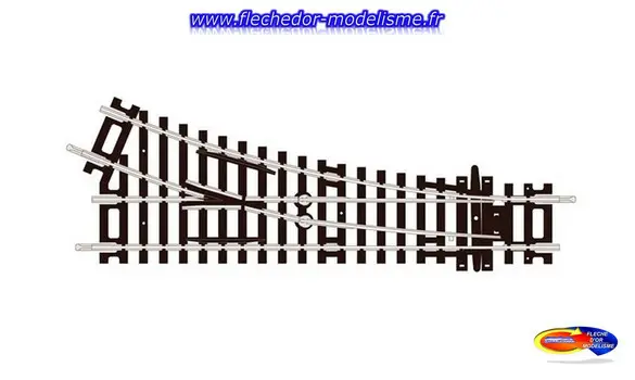 Aiguillage droit 22,5° code 100 PECO