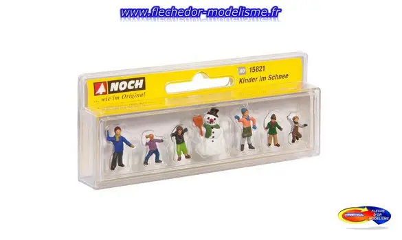 Enfants jouant à la neige NOCH