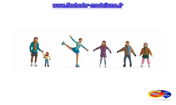 6 figurines au patinage NOCH