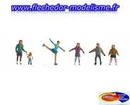 6 figurines au patinage NOCH