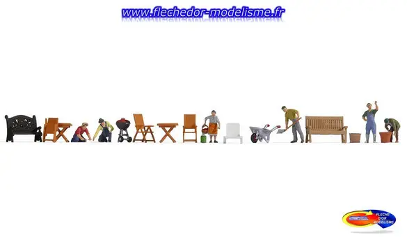 Figurines thématiques "Au jardin" NOCH