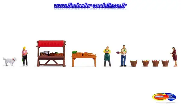 Figurines thématiques Stand légumes NOCH
