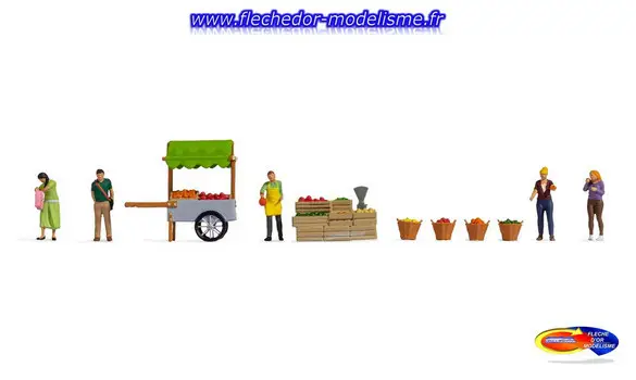Figurines thématiques Stand fruits NOCH