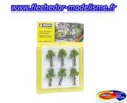 6 jeunes arbres avec tuteurs NOCH