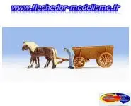 Chariot à foin avec chevaux NOCH